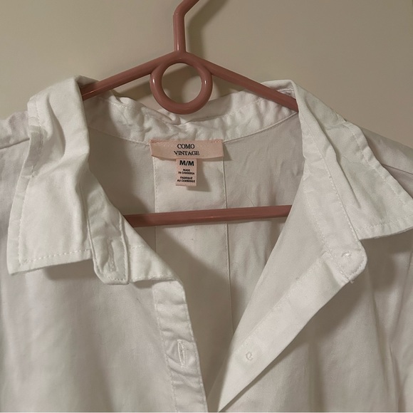 White Button Up Shirt (size M) - Picture 2 of 4